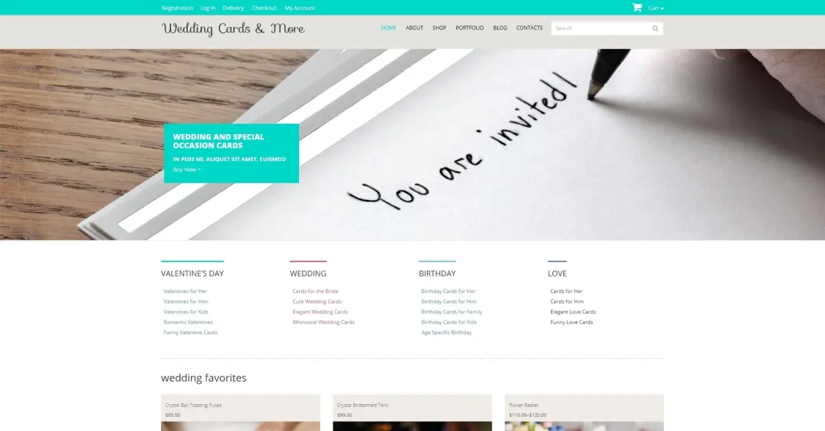Free Wedding Shop Responsive WooCommerce Theme screenshot