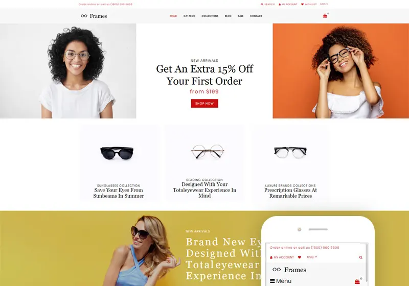 Shopify Themes For Selling Eyewear And Sunglasses Online