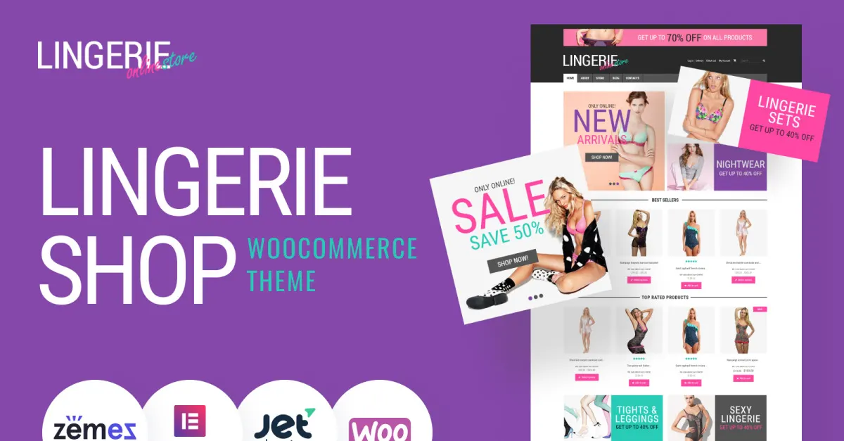 Feminine Lingerie WooCommerce Theme screenshot
