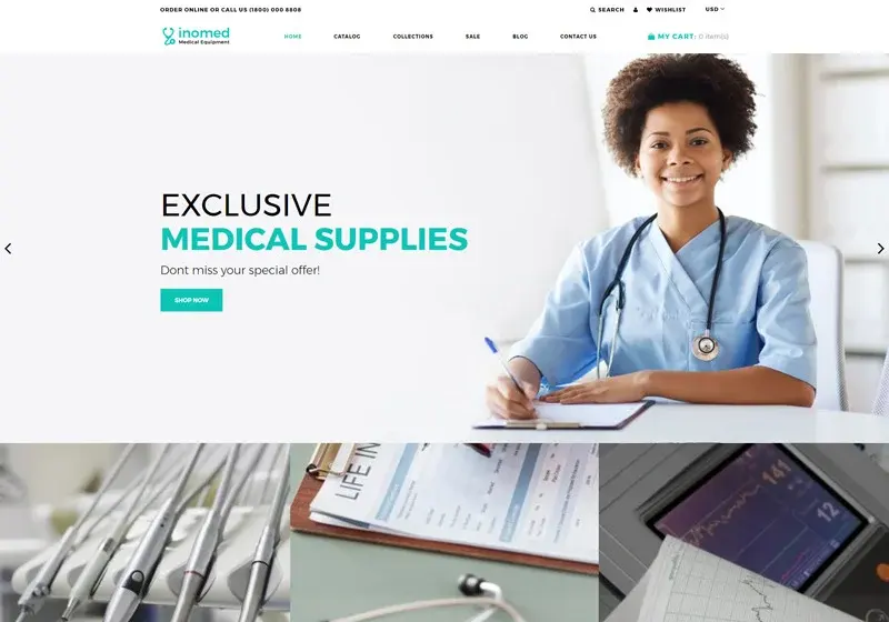 Shopify Themes For Online Medical Stores