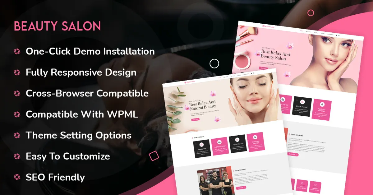 Beauty Salon Multipurpose WordPress Theme With AI Content Generator screenshot