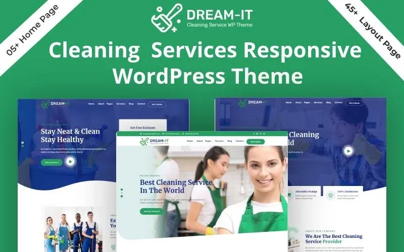 Cleaning Service Company Elementor WordPress Theme. screenshot