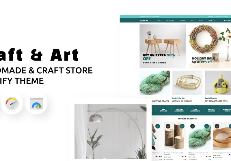 Shopify Themes For Selling Handmade Crafts, Arts, Crafts, And Goods