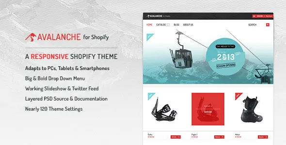Avalanche for Shopify — Responsive Premium Theme screenshot