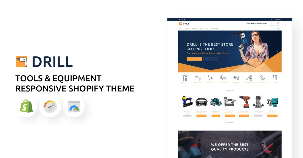 Tools and Equipment Store Responsive Shopify Theme screenshot