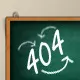 Chalkboard 404 Error Page screenshot