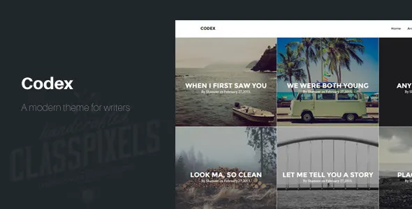 Codex Blogging theme to tell Stories screenshot