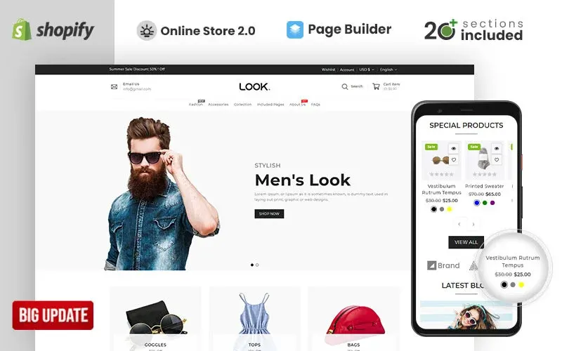 Look Fashion: Stylish Shopify Theme for Your Online Store screenshot