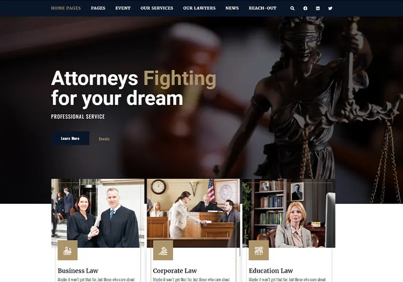 Outstanding WordPress Themes For Lawyers, Attorneys, And Law Firms