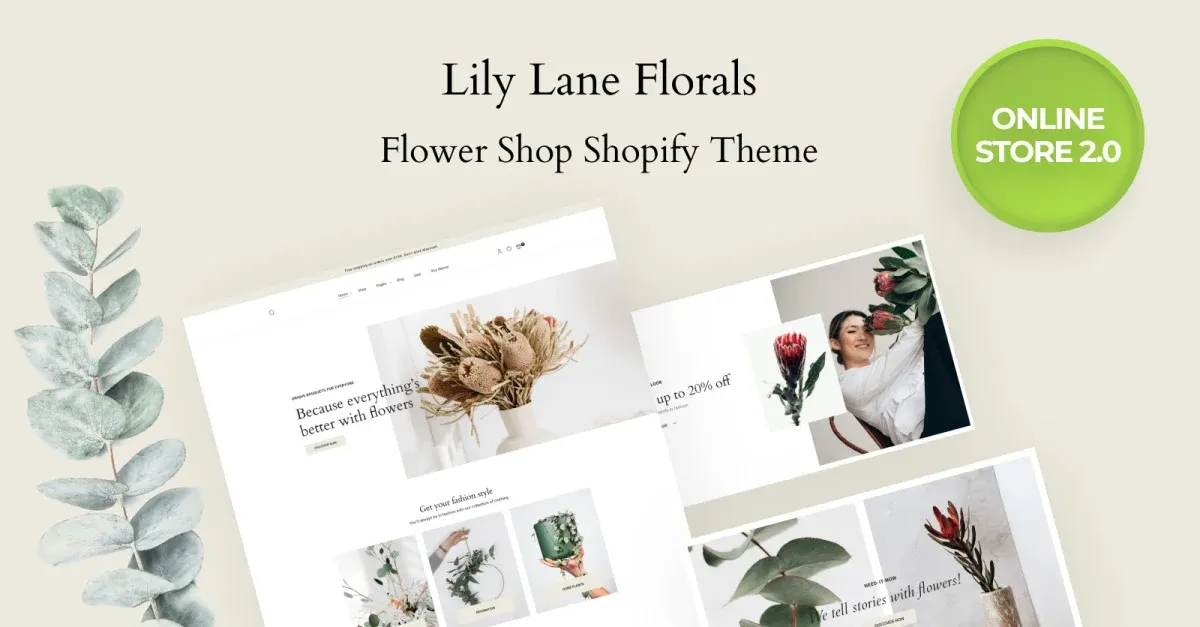 Responsive Shopify Themes For Selling Plants And Flowers Online