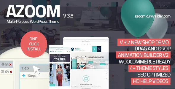 Azoom | Multi-Purpose Theme with Animation Builder screenshot