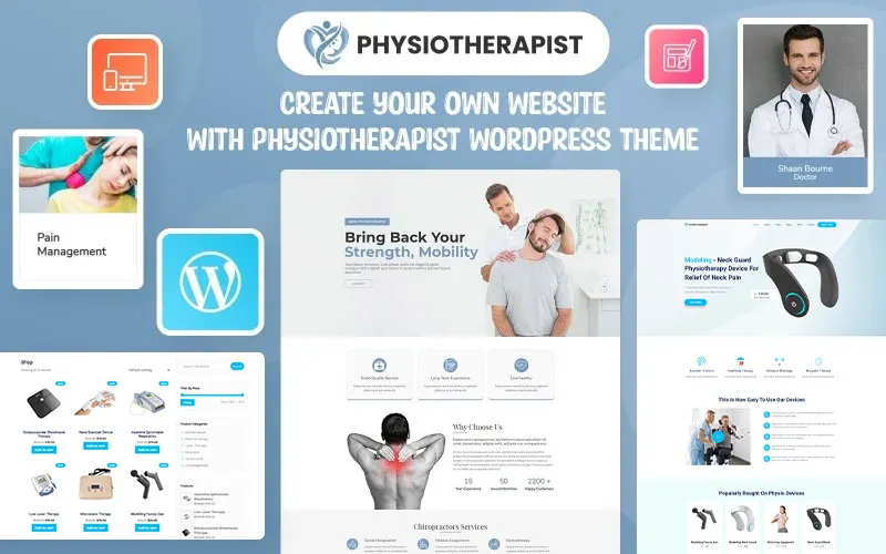 Physiotherapist WordPress Theme With AI Content Generator screenshot