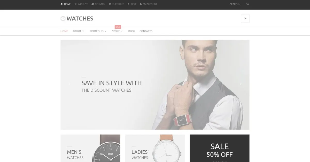 Free Watches Online Store WooCommerce Theme screenshot
