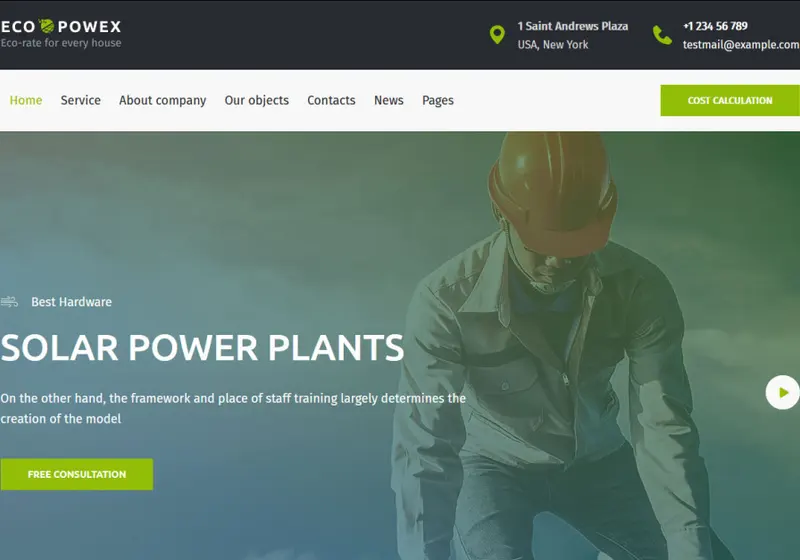 Awesome Solar, Clean, Alternative, And Renewable Energy WordPress Themes