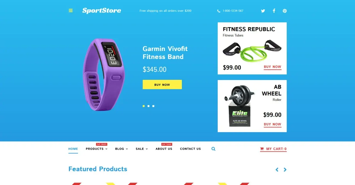 Sport Store Shopify Theme screenshot