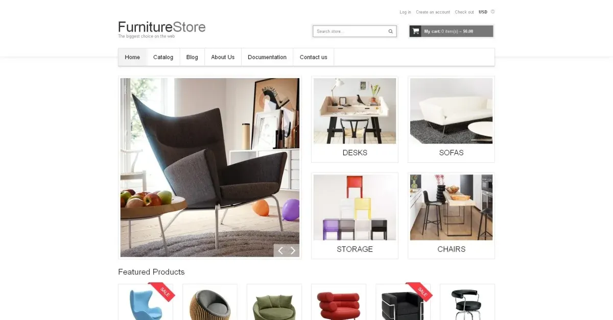 Free Furniture Responsive Shopify Theme screenshot