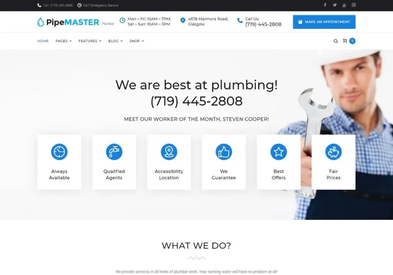 5 of the Best WordPress Themes for Plumbers & Plumbing Companies