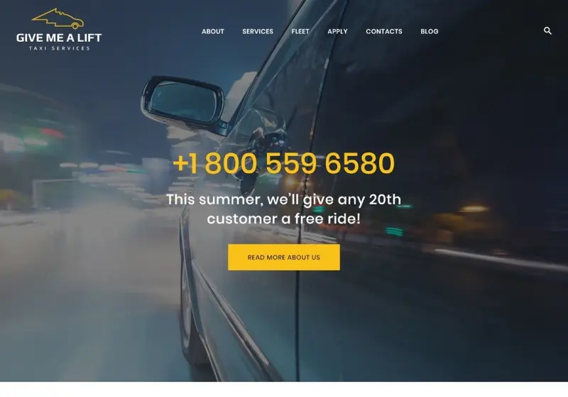 Taxi, Mini Cab and Uber / Lyft Driver WordPress Themes