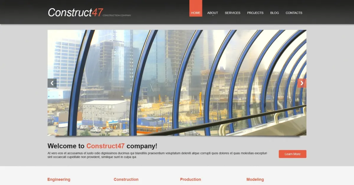 Free Construction WordPress Theme & Website Template screenshot