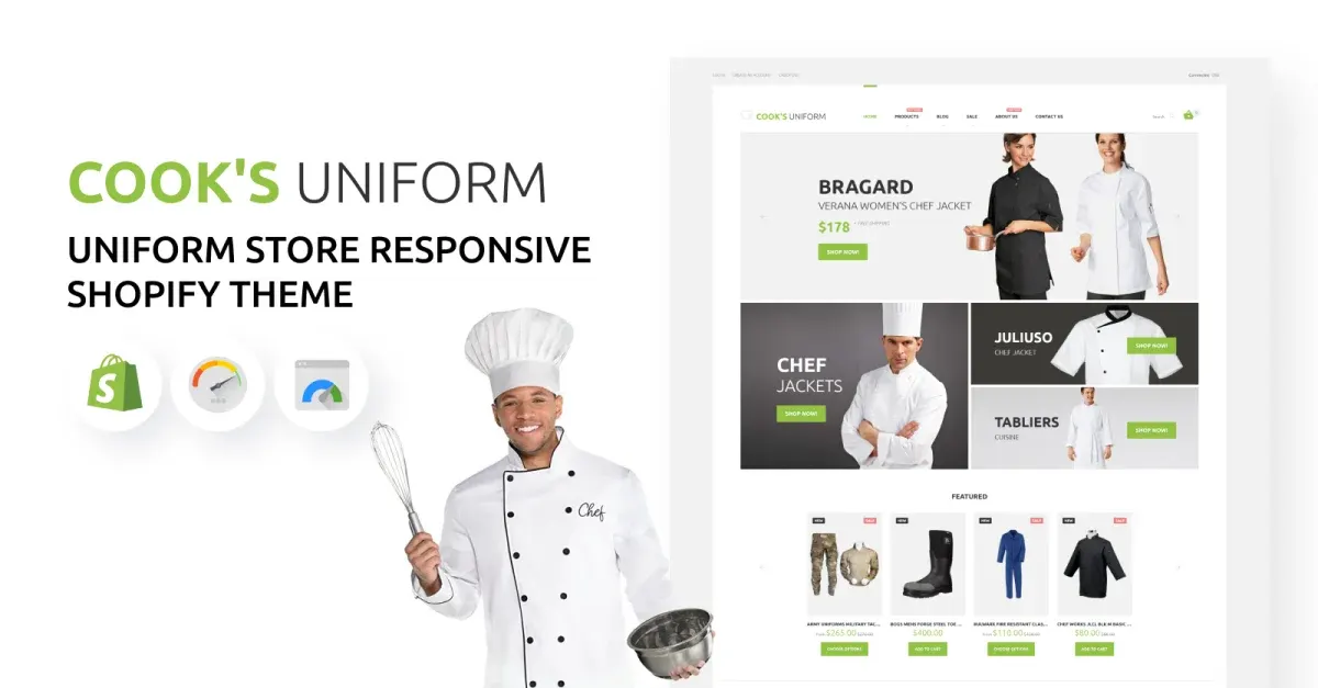 Uniform Store Responsive Shopify Theme screenshot