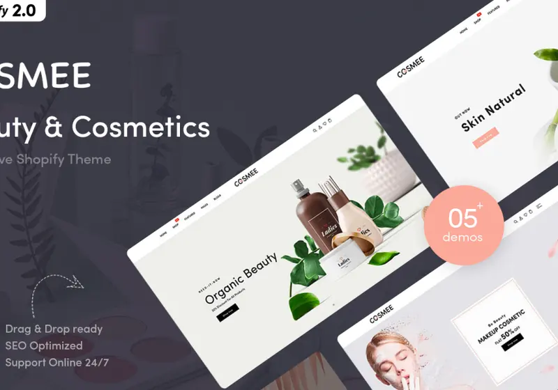 Shopify Themes For Selling Natural, Organic, And Sustainable Cosmetics, Skincare, And Beauty Products