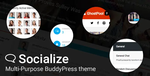 Socialize: Multi-Purpose BuddyPress Theme screenshot