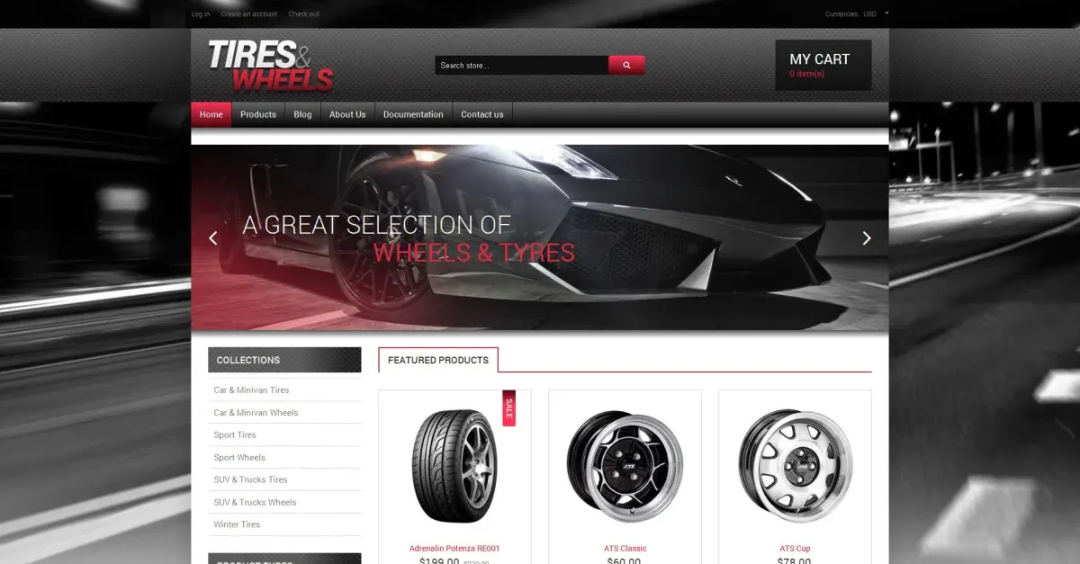 Quality Wheels and Tires Shopify Theme screenshot
