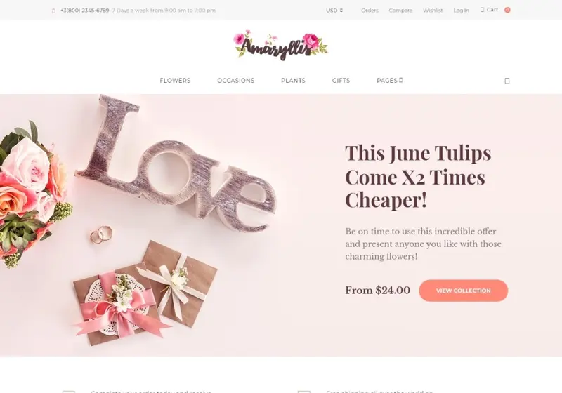 7 of the Best WooCommerce Themes for Florists & Flower Shops