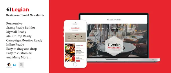Legian Restaurant Email Template screenshot