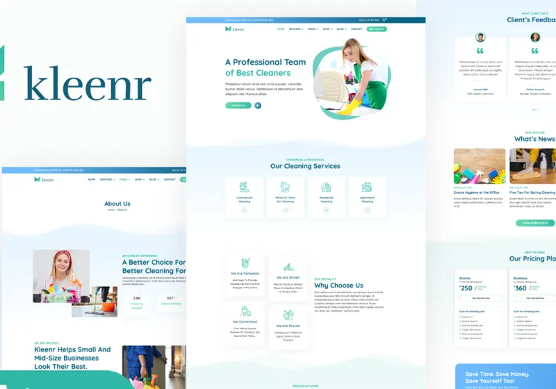 Fresh WordPress Themes For Cleaning Companies, Maids, And Cleaners