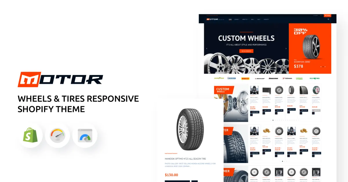Wheels & Tires Responsive Shopify Theme screenshot