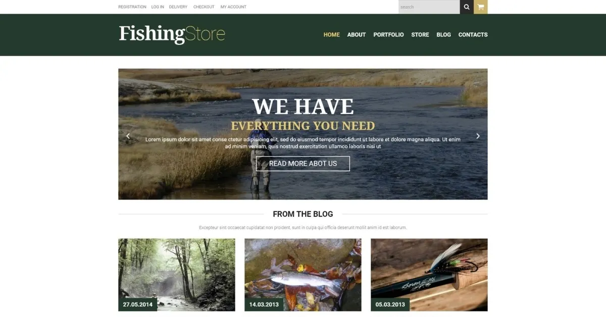 Free Fishing Responsive WooCommerce Theme screenshot