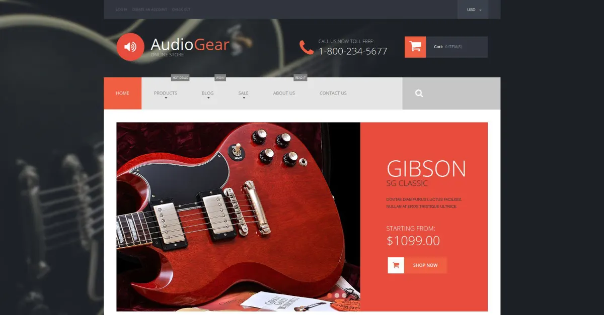 Musical Instruments Shopify Theme screenshot