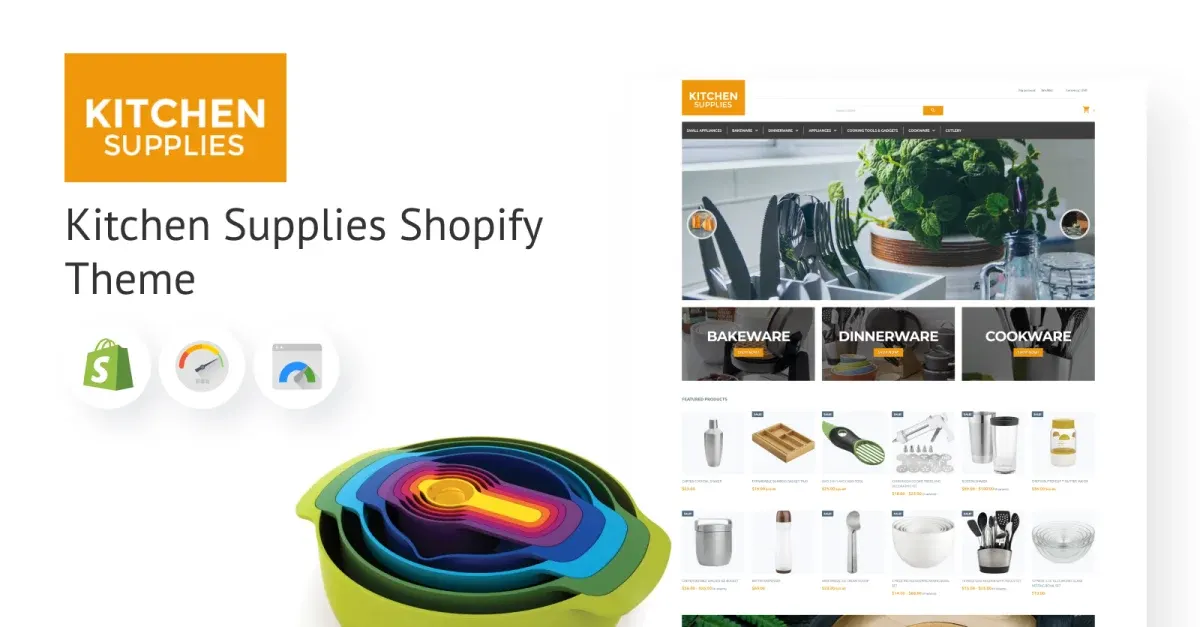 Kitchen Supplies Shopify Theme for eCommerce screenshot