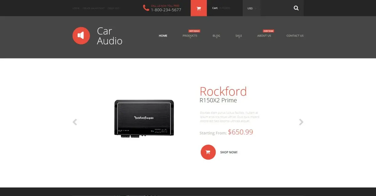 Car Audio Shopify Theme screenshot