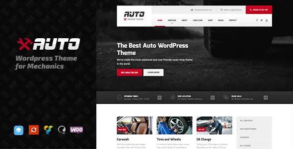 Auto — WordPress theme for Mechanics, Car Dealers, and Repair Shops screenshot