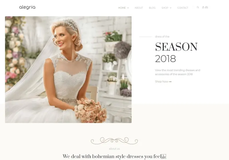 7 of the Best WooCommerce Themes for Bridal & Wedding Stores