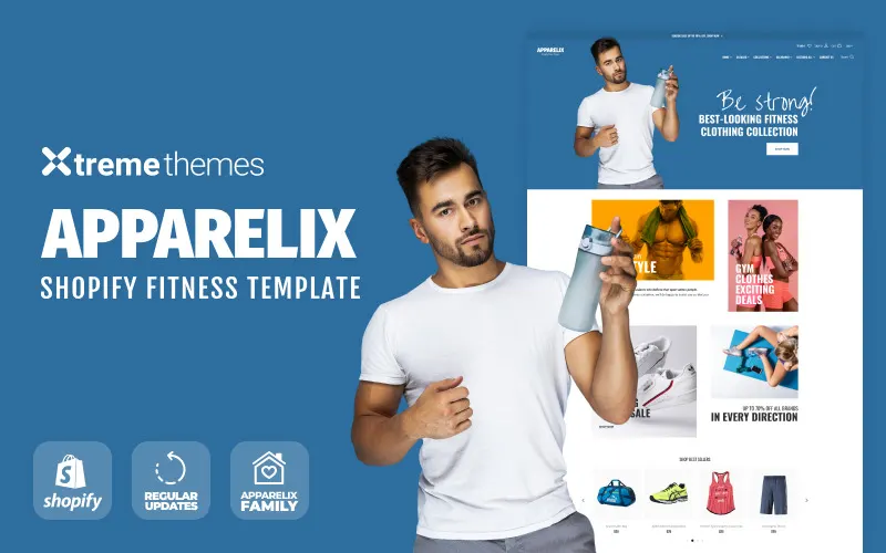 Apparelix Shopify Fitness eCommerce Template Shopify Theme screenshot