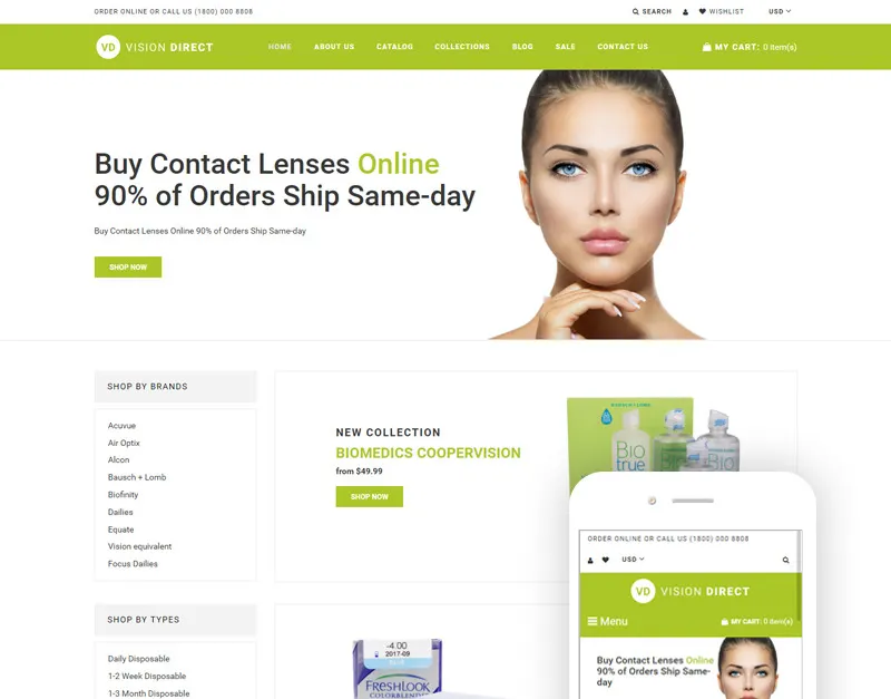 Vision Direct screenshot
