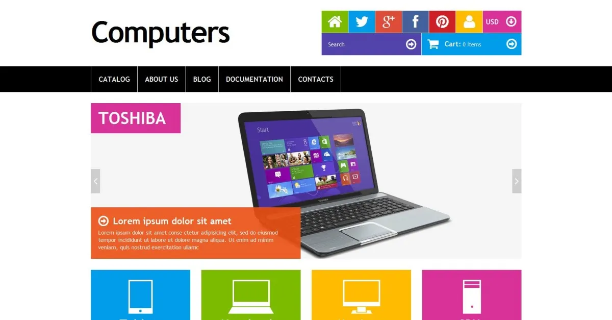Free Computer Store Responsive Shopify Theme screenshot