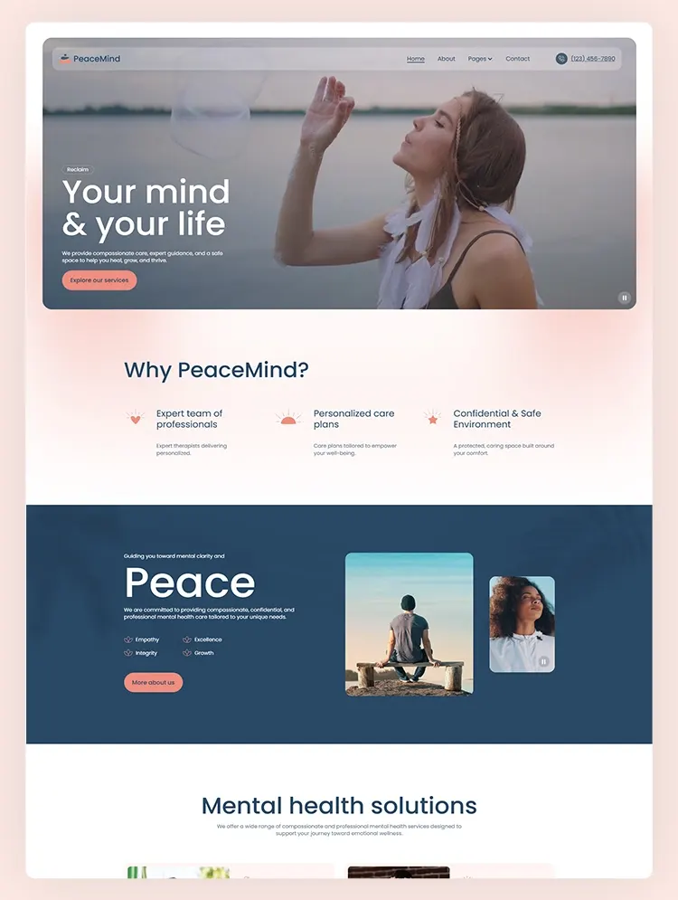 Webflow Templates for Therapists Who Need a Website That Holds Space