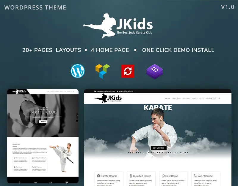 Karate Institute WordPress Theme screenshot